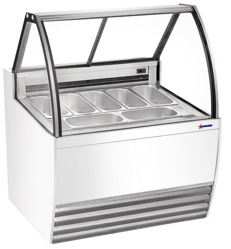 Gelato Display Showcase (White Exterior)