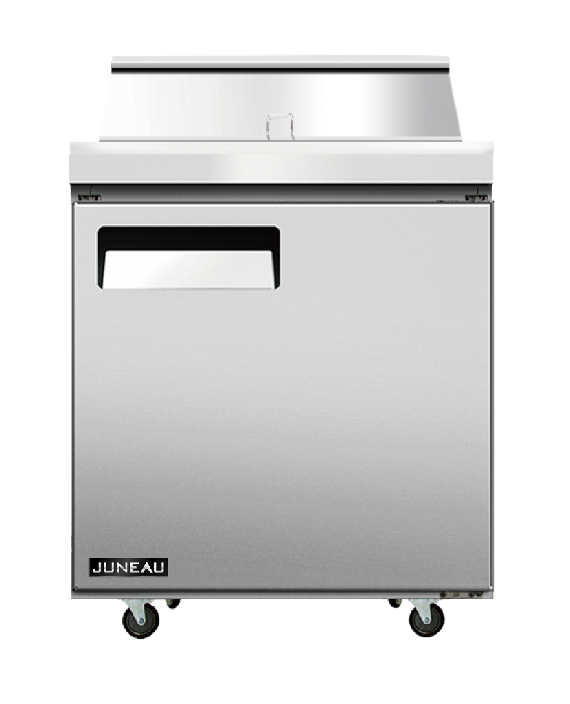 Juneau 28″ Refrigerated Prep Table, Single Door, 3.4 cu.ft (95 Liters) Capacity