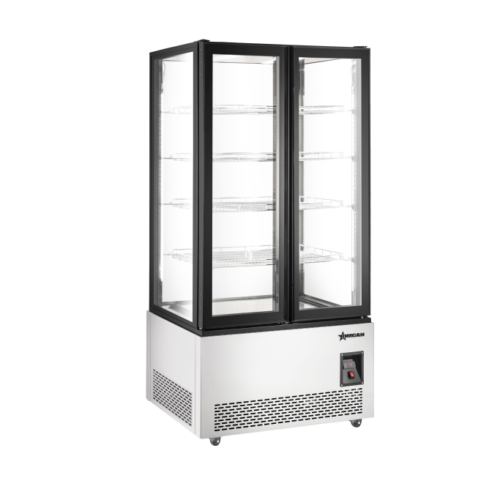 40” Stainless Steel 2-Door Glass Display Freezer 21.18 cu.ft. (600 L)
