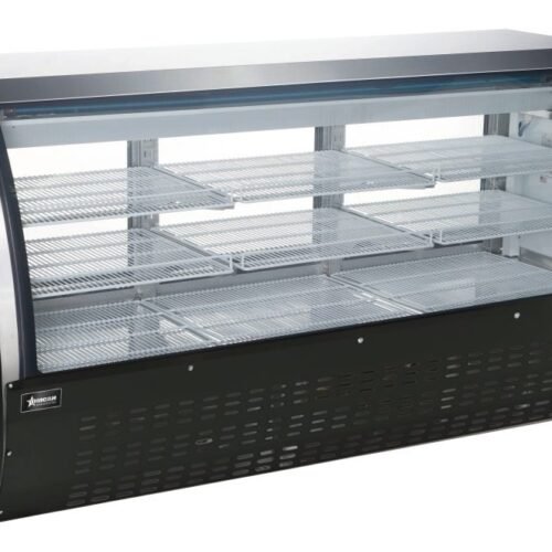 Floor Refrigerated Showcase With Black Coated Steel Exterior