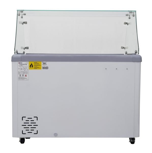 50″ Nine Pan Gelato Dipping Cabinet with Flat Sneeze Guard and Pans – Image 5