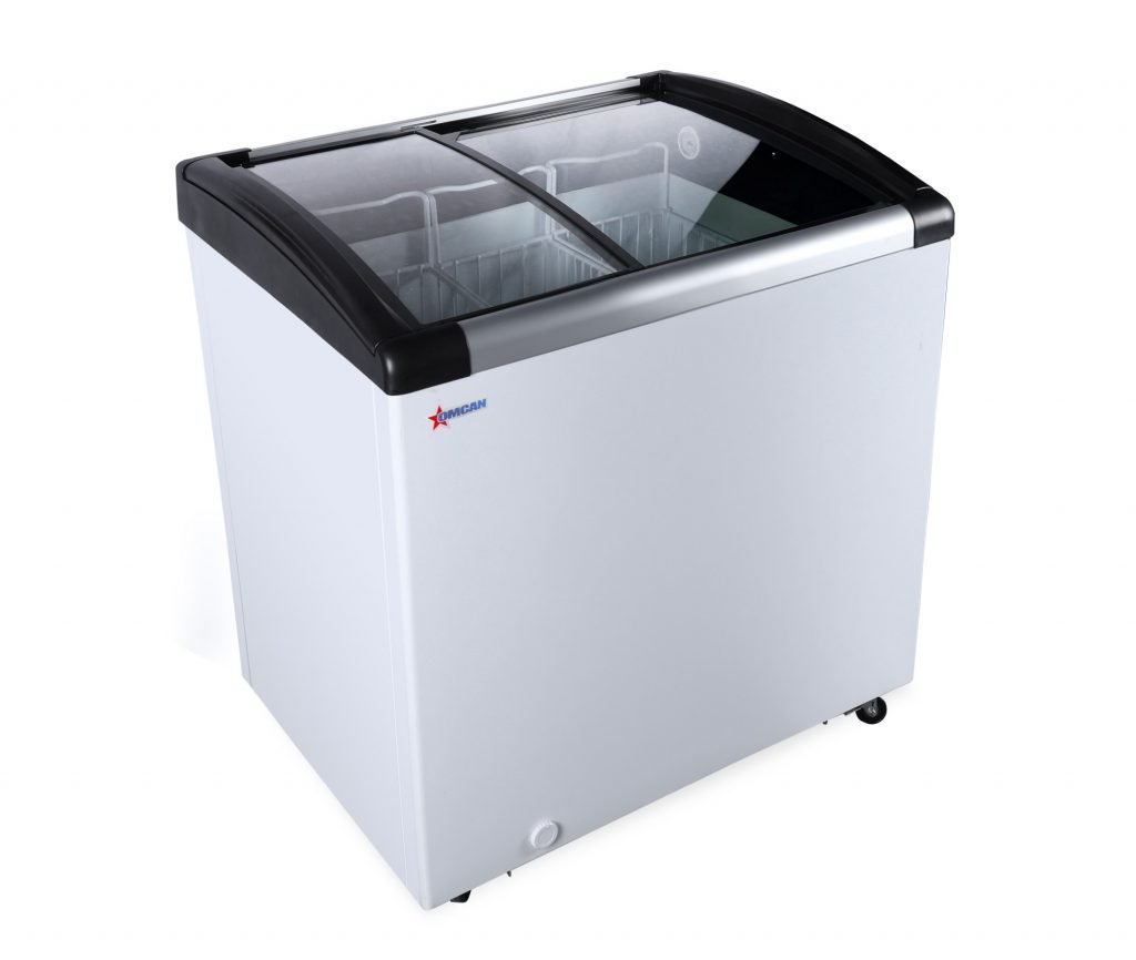 Ice Cream Display Chest Freezer with Curved Glass Top – Image 4
