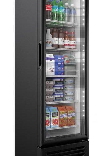 Imbera One Glass Swing Door Refrigerator, Black
