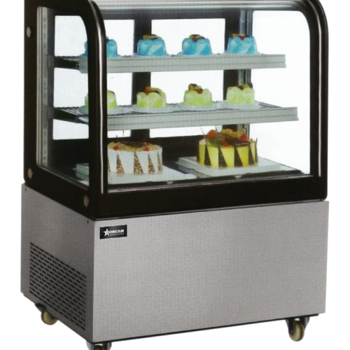 Curved Edge Refrigerated Floor Display Case