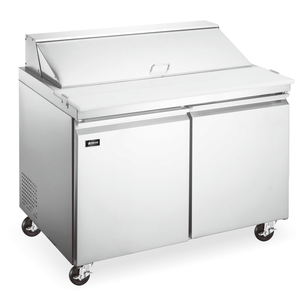 36″ Mega Top Refrigerated Prep Table, 2 Doors, Stainless Steel, 9 cu.ft. (254 L)