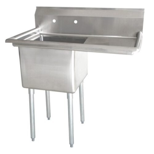 Stainless steel sink with drainboard