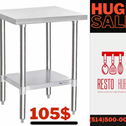 Stainless steel work table