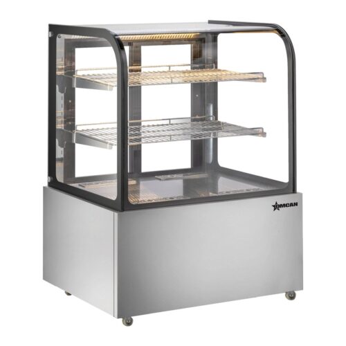 Floor Model Curved Glass Display Warmer