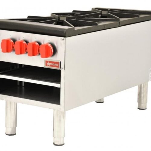 Dual Burner Stock Pot Range 200,000 BTU – Natural Gas with LP Conversion Kit