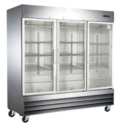 81″ Stainless Steel Refrigerator 3 Glass Doors 72 cu.ft. (2,024 L)