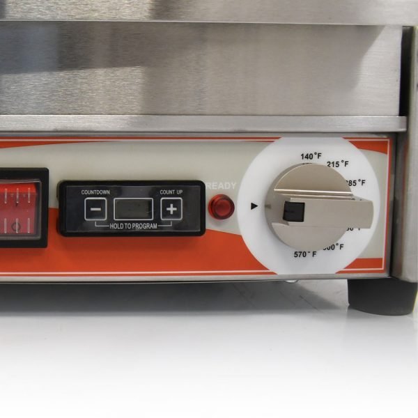 Double Panini Grill with Grooved Plates and Timer – 10″ x 18″ Cooking Surface – – Image 3