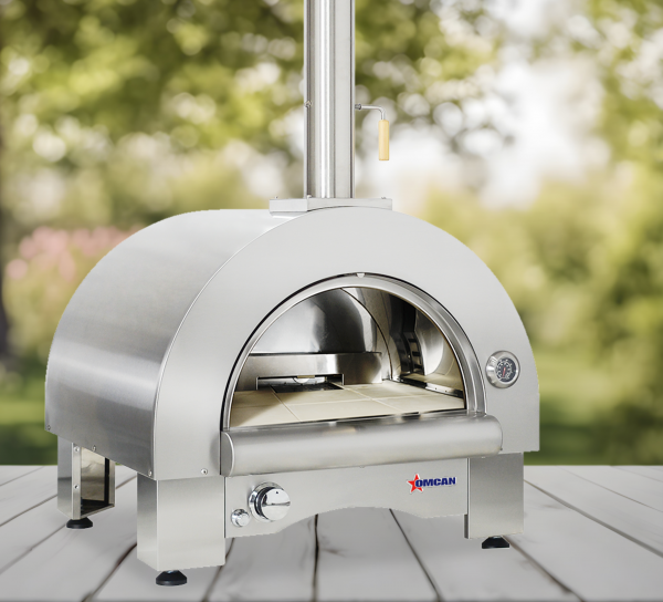33″ Countertop Wood Burning and Propane Gas 35,000 BTU Pizza Oven Stainless Stee – Image 4
