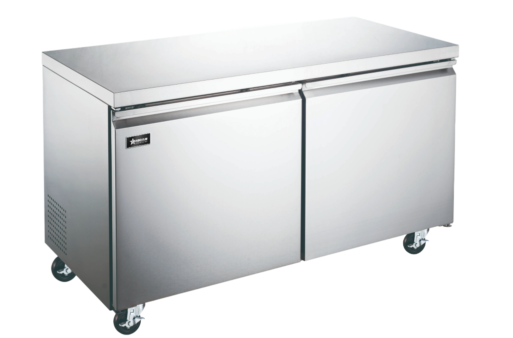 Undercounter Refrigerator, 2 Doors, Stainless Steel