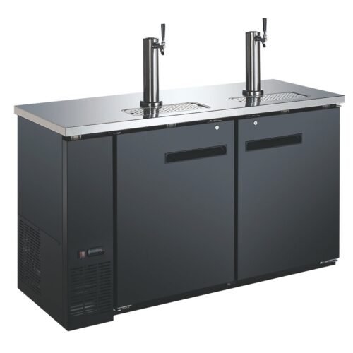 Double Solid Door Kegerator / Beer Dispenser with 2 Taps