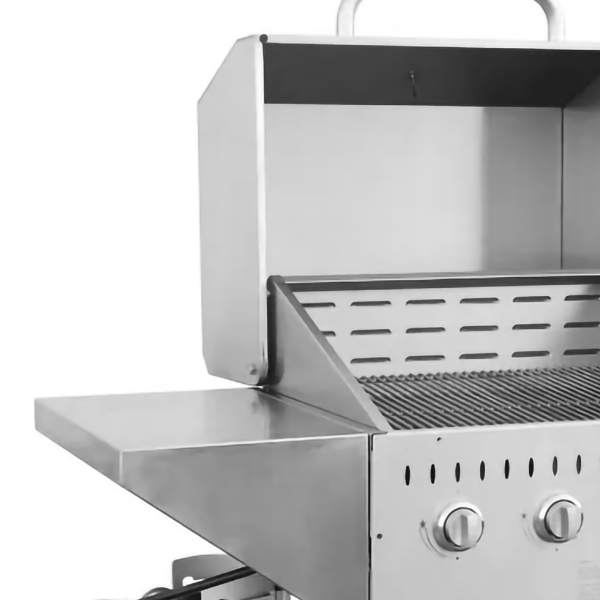Stainless Steel Propane Outdoor BBQ Grill with 5 Burners, Top and Side Shelf and – Image 2