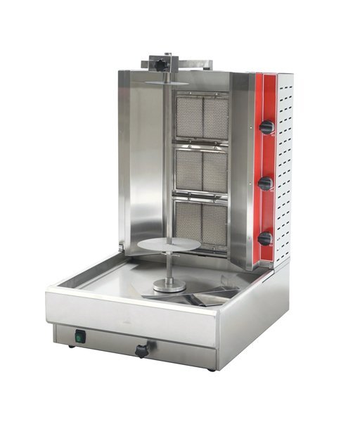 Doner Kebab Machine / Vertical Broiler / Shawarma Grill with 3 burners and 65 lb