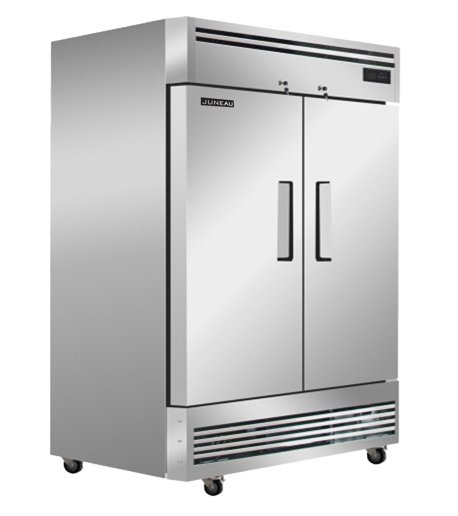 Juneau 54″ Reach-in Refrigerator 2-Door Stainless Steel 39 cu.ft. Capacity, 115