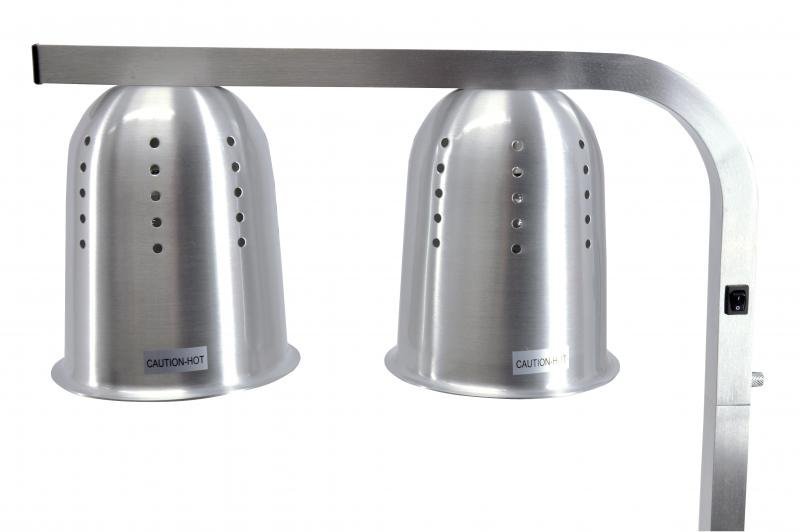Commercial Portable Heat Lamp, Silver – 250 W Bulbs, 110 V/60 Hz/1 Ph – Image 4