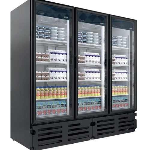 Imbera 79″ Elite Floor Model 3 Swing Door Glass Door Refrigerator with 71 cu.ft.