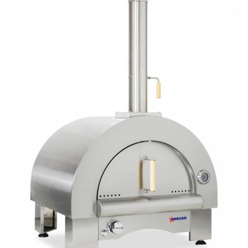 33″ Countertop Wood Burning and Propane Gas 35,000 BTU Pizza Oven Stainless Stee