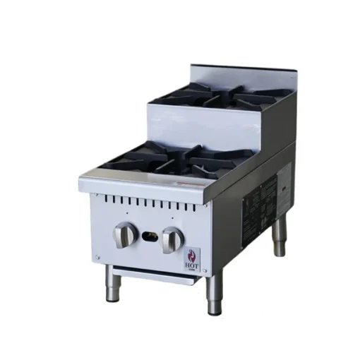 Hot Zone Countertop Stainless Steel Step-Up Gas Hot Plate