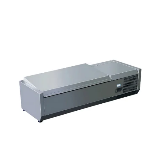 Cold Zone Refrigerated Topping Rail with Stainless Steel Cover