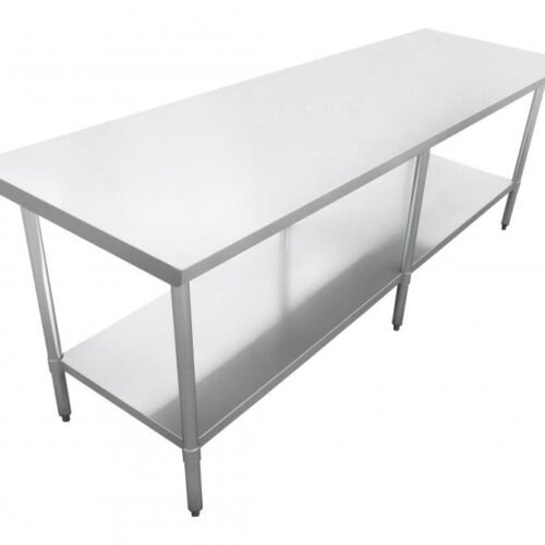 Stainless Steel Work Table With Galvanized Legs And Undershelf