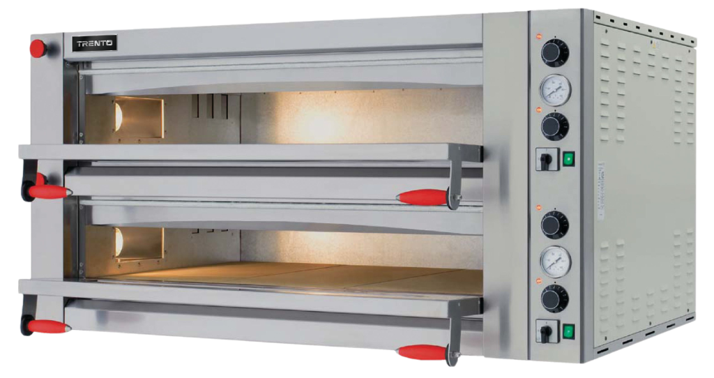 Trento Fuoco Series 43″ Double Chamber Pizza Oven with 27.6″ Chamber, Mechanical