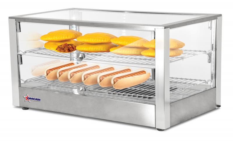 28" Countertop Display Warmer with 2 Front and 2 Rear Hinged Doors