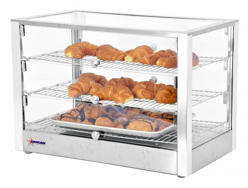 28" Countertop Display Warmer with 3 Front and 3 Rear Hinged Doors