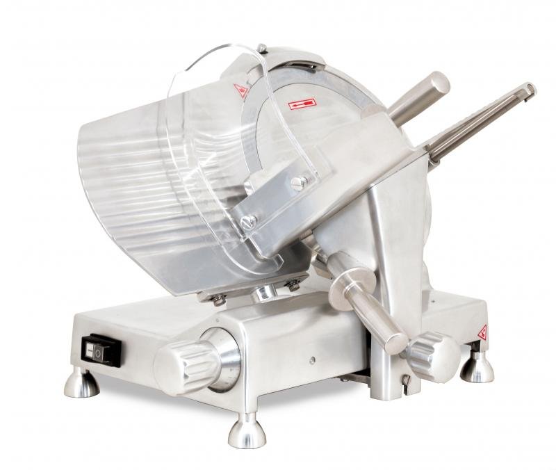Omcan 12″ Belt-Driven Meat Slicer with Blade Locker – 0.33 HP, 110 V