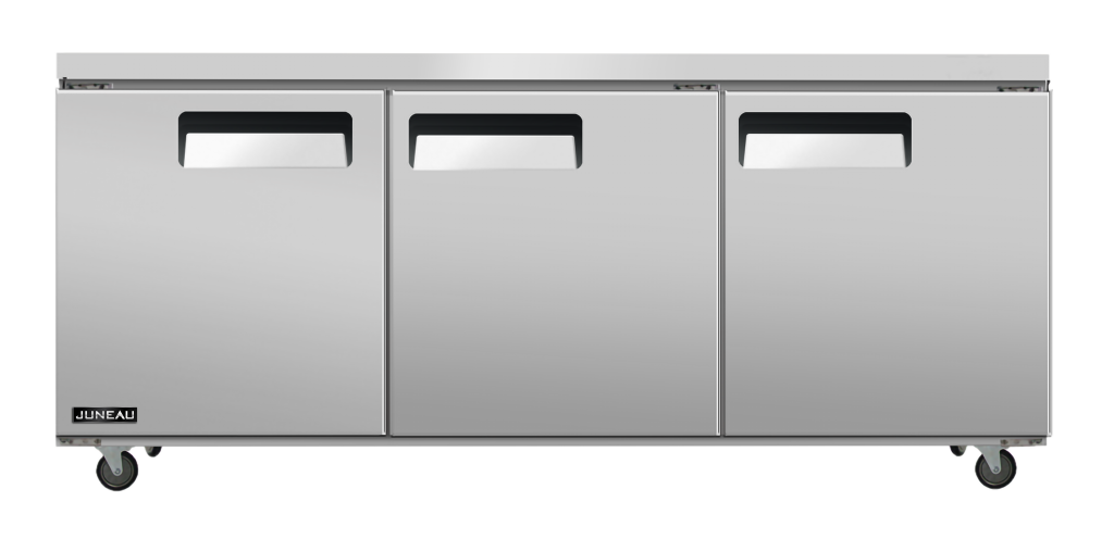 Juneau 72″ Undercounter Refrigerator Three Door Stainless Steel, 11 cu.ft. Capac