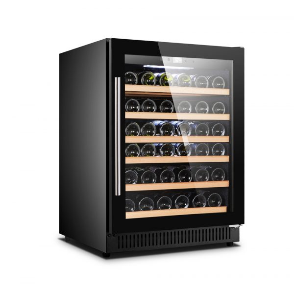 Vinovero 23-inch Single Zone Wine Cooler with 51 Bottle Capacity and Black Full