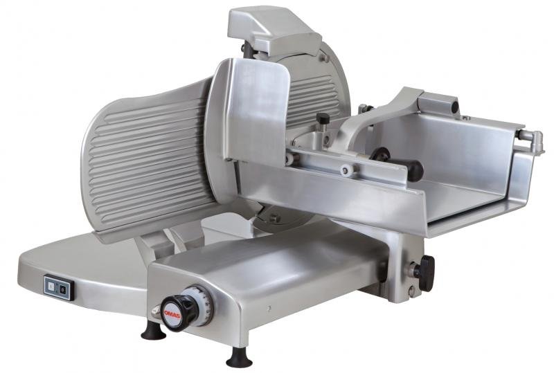 Omas S-Series 15″ Horizontal Gear-Driven Meat Slicer, Silver | Trento – 110 V, 0