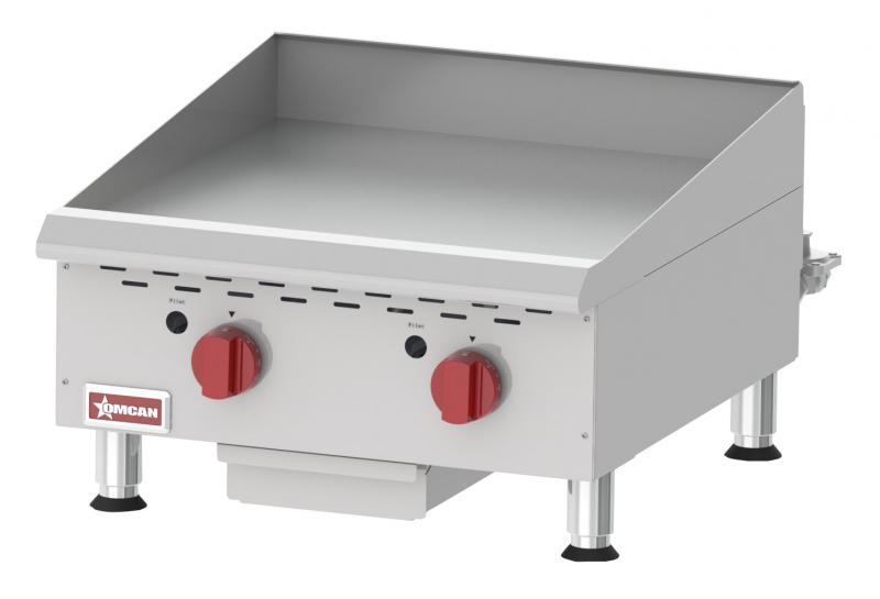 Countertop Gas Griddle 2 Burners with Thermostatic Control-60,000 BTU
