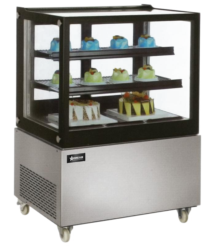 48-inch Square Edge Refrigerated Floor Display Case with 13 cu.ft./370 L Capacit