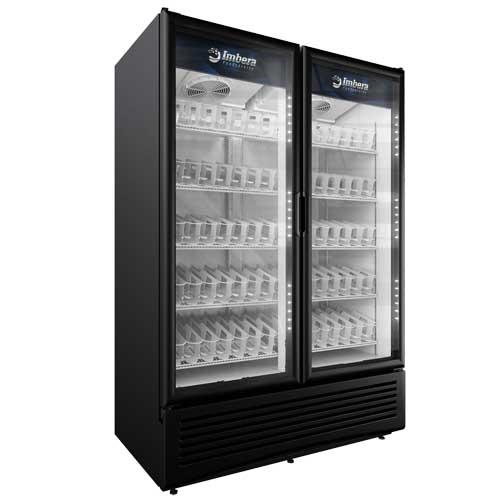 Imbera 54″ Two Glass Swing Door Refrigerator with 41 cu.ft. capacity, Black