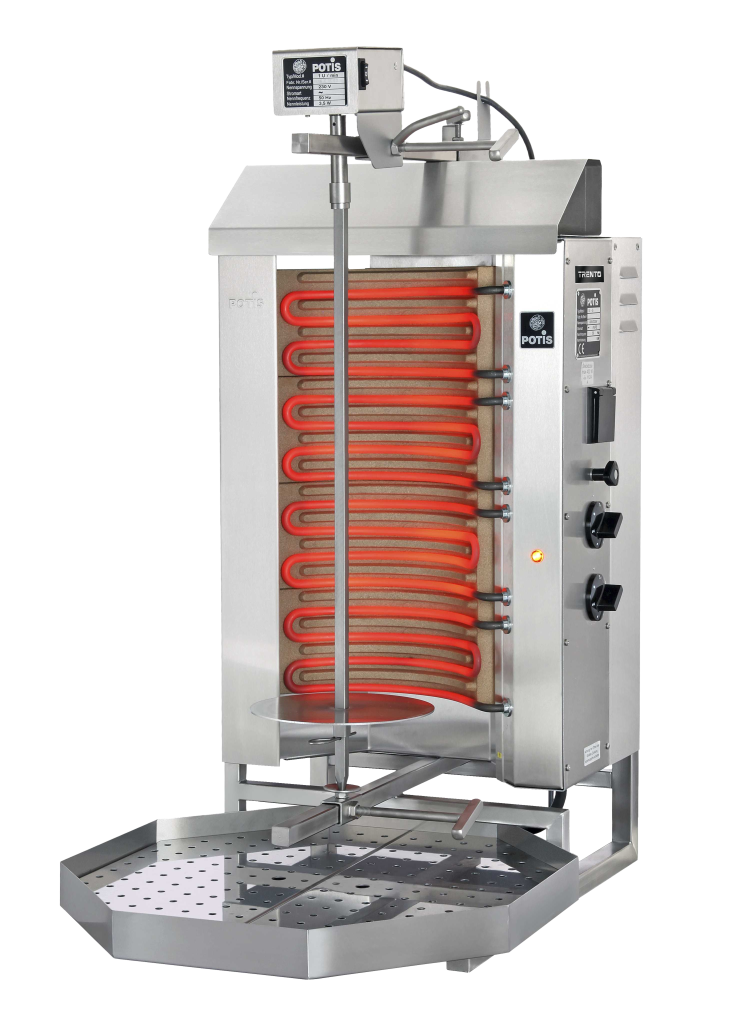Potis E2 30 Kg Electric Doner Kebab Machine / Vertical Broiler with 2 Burners |