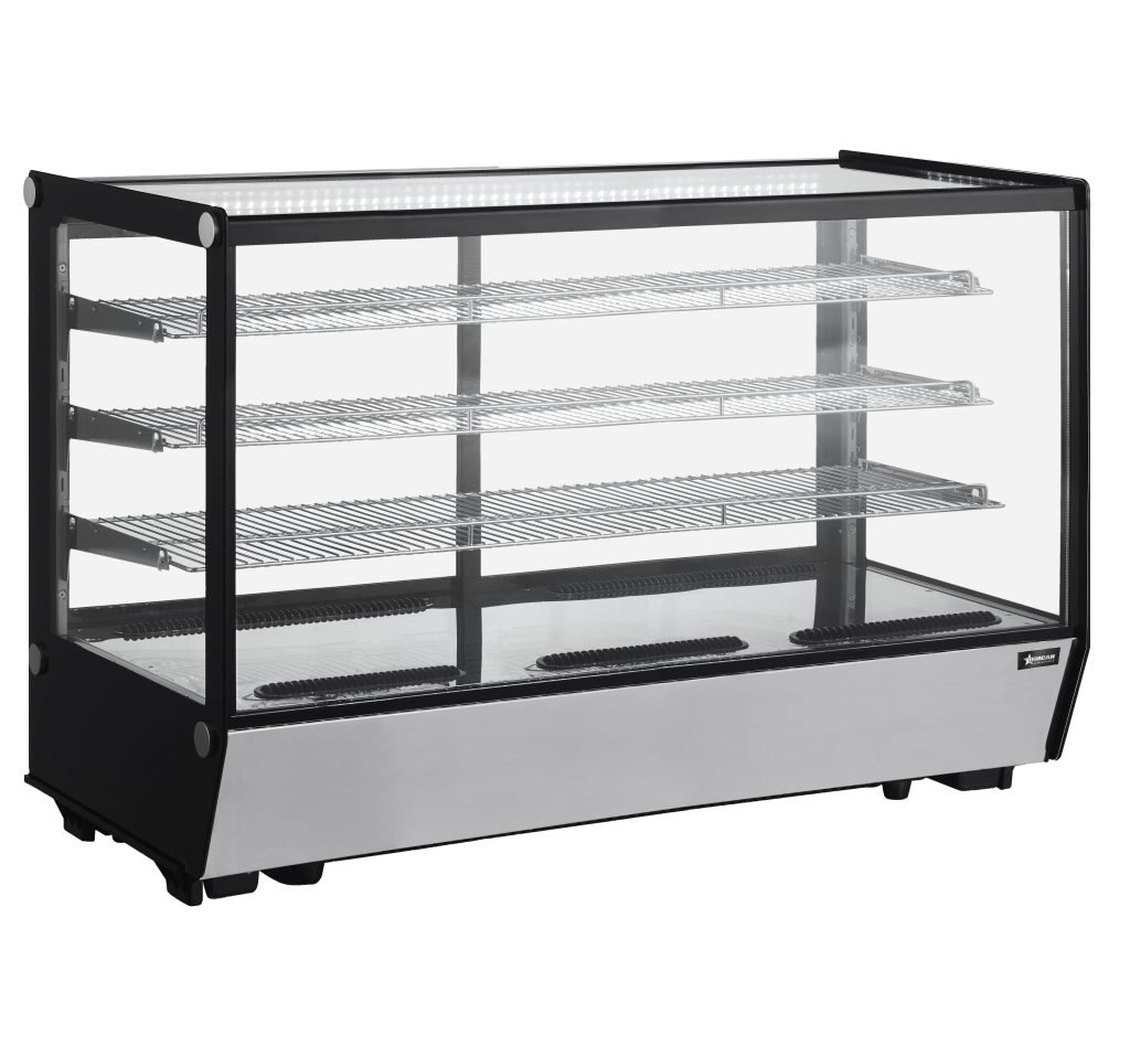 48″ Countertop Square Glass Refrigerated Display with 8 cu.ft. (225 Liters) Capa