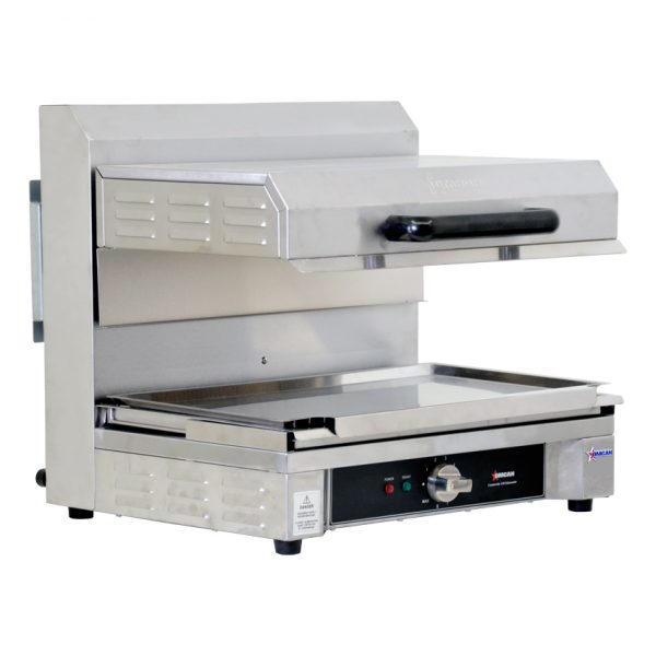 Stainless Steel Quartz Adjustable Salamander with 14″ x 21″ Warming Base