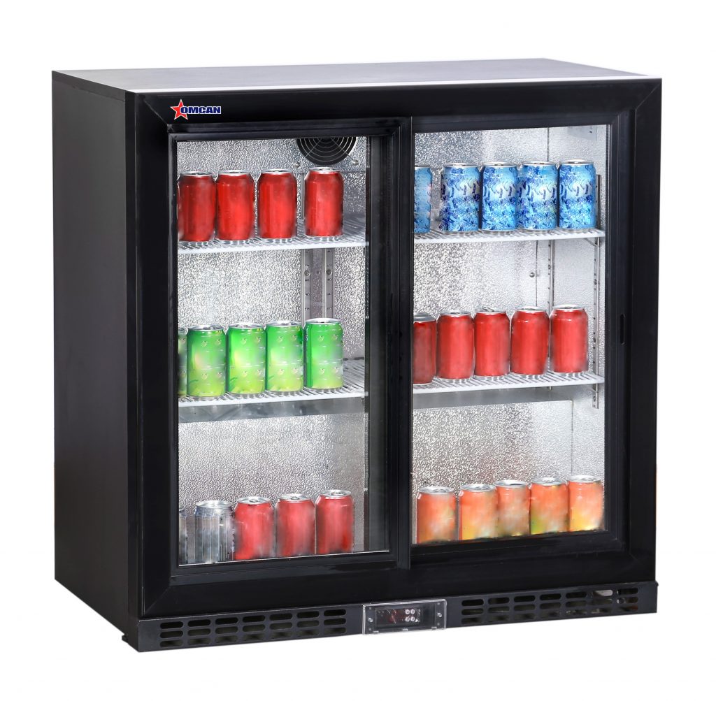 35″ Back Bar Beverage Cooler with 2 sliding glass doors and 7 cu.ft. (208 Liters