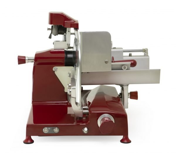 Omas S-Series 15″ Horizontal Gear-Driven Meat Slicer, Red | Trento – 110 V, 0.4