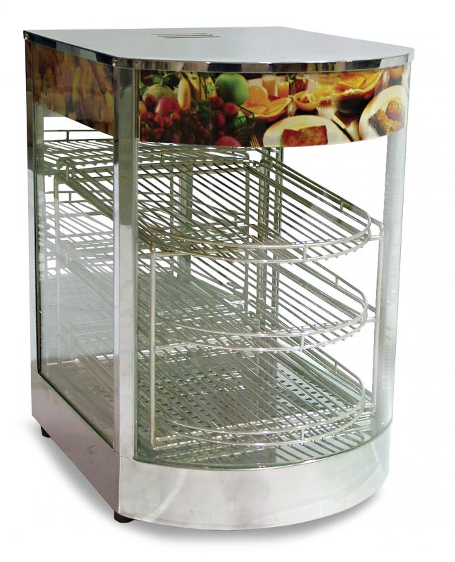 14" Curved Glass Display Warmer with 0.85 kW