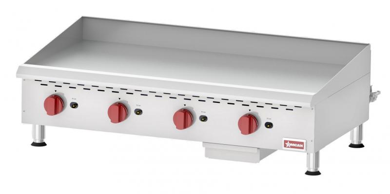 48″ Countertop 4 Burner Stainless Steel Gas Griddle with Manual Control, Natural