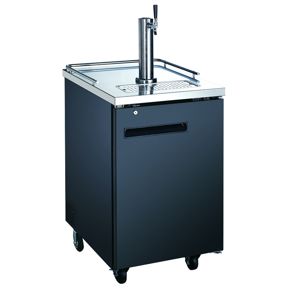 24″ Single Solid Door Kegerator / Beer Dispenser with 1 Tap – 6.5 cu.ft. Capacit